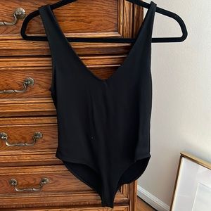 Forever 21 black v neck bodysuit
